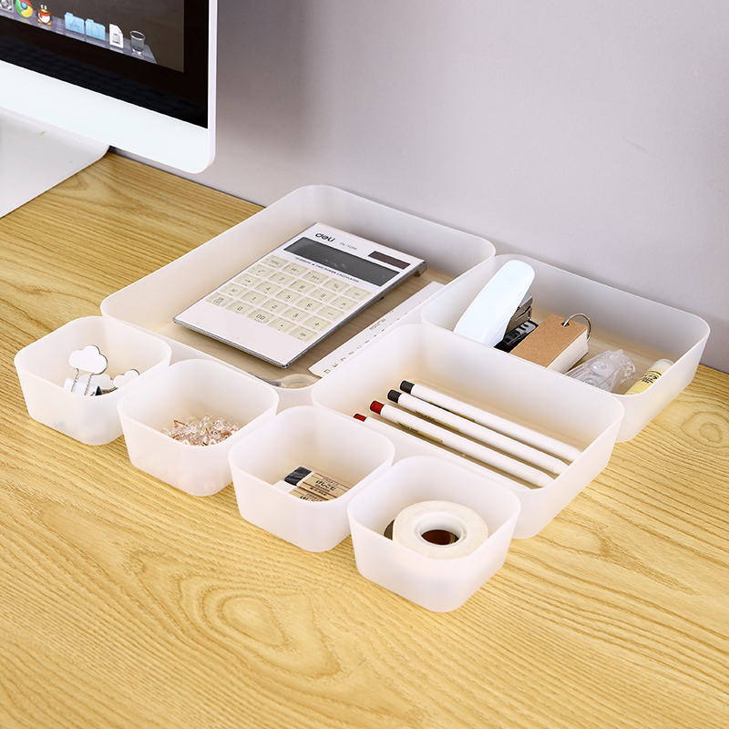 Uds multipropósito PP artículos diversos para el hogar cajón organizador de plástico escritorio de oficina papelería cajón caja organizadora de almacenamiento