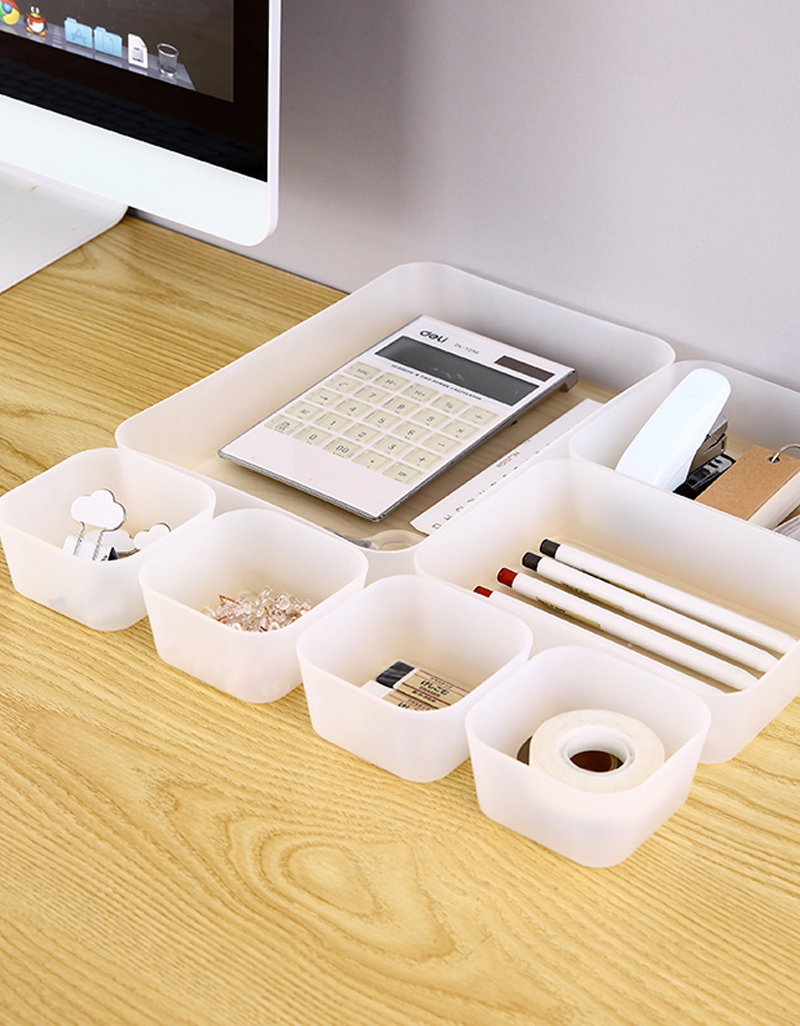 Uds multipropósito PP artículos diversos para el hogar cajón organizador de plástico escritorio de oficina papelería cajón caja organizadora de almacenamiento