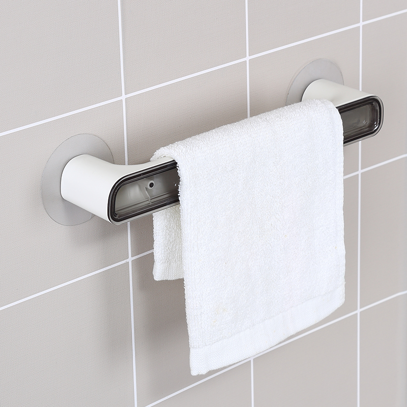 Hogar creativo sin perforación montado en la pared toallero para platos accesorios de cocina baño toallero colgante de plástico