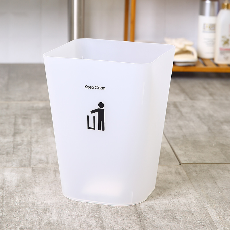 Cubo de basura de PP para el hogar, cubo de basura independiente de espesor para cocina y baño, cubo de basura de papel, cubo de basura de plástico de 12L