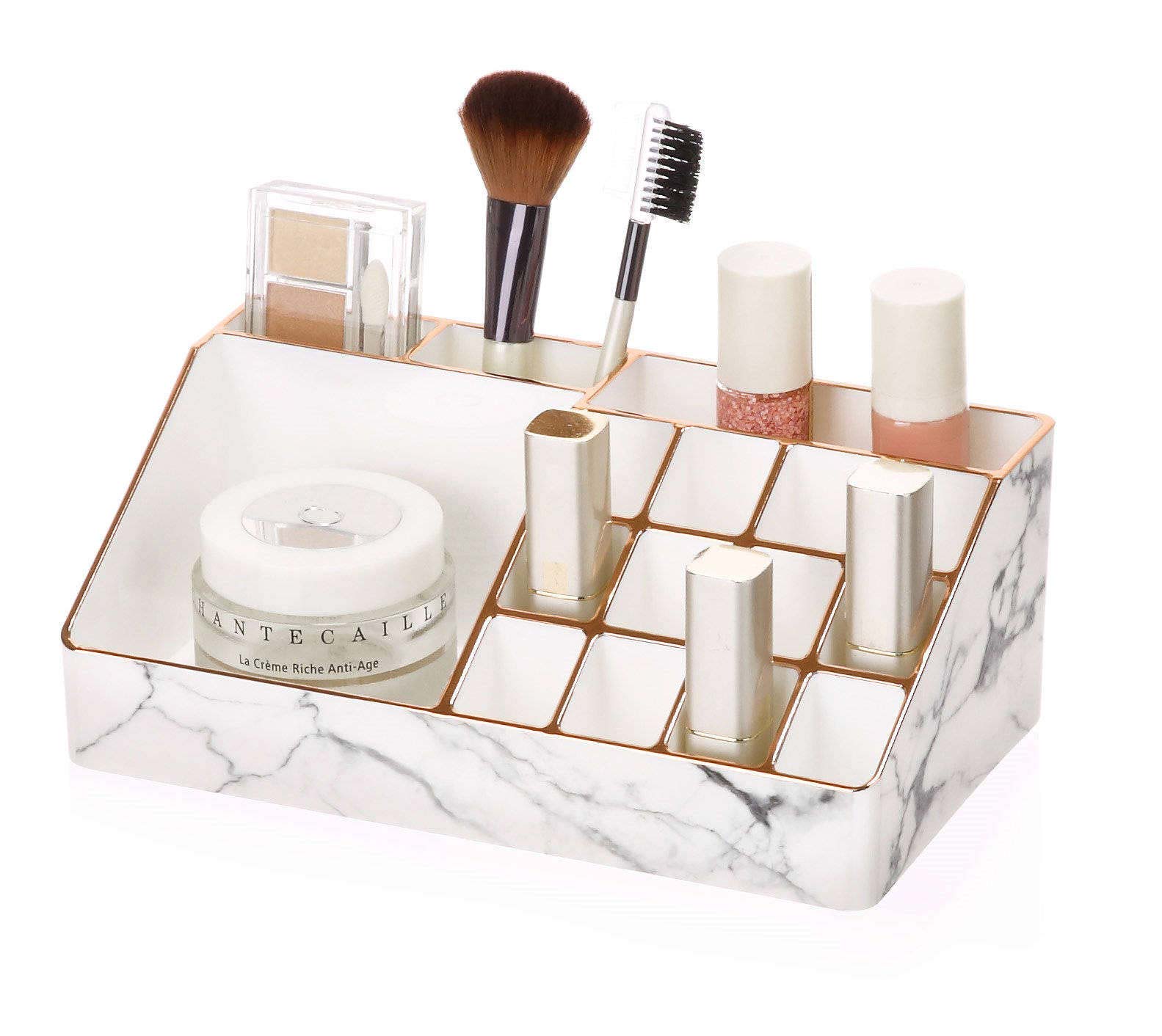 Nuevo organizador de maquillaje cosmético de plástico PS caja de almacenamiento de belleza organizador de maquillaje se adapta a caja de cajón pequeña