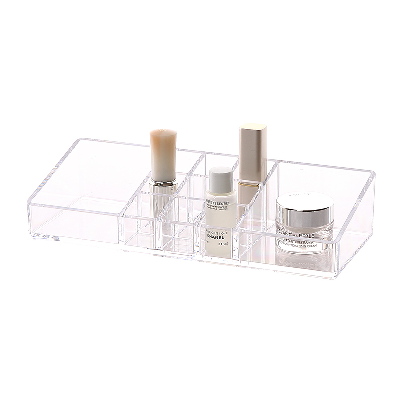 Escritorio cosmético ceja lápiz cepillo titular plástico transparente cajón caja de almacenamiento maquillaje lápiz labial organizador con 11 divisores
