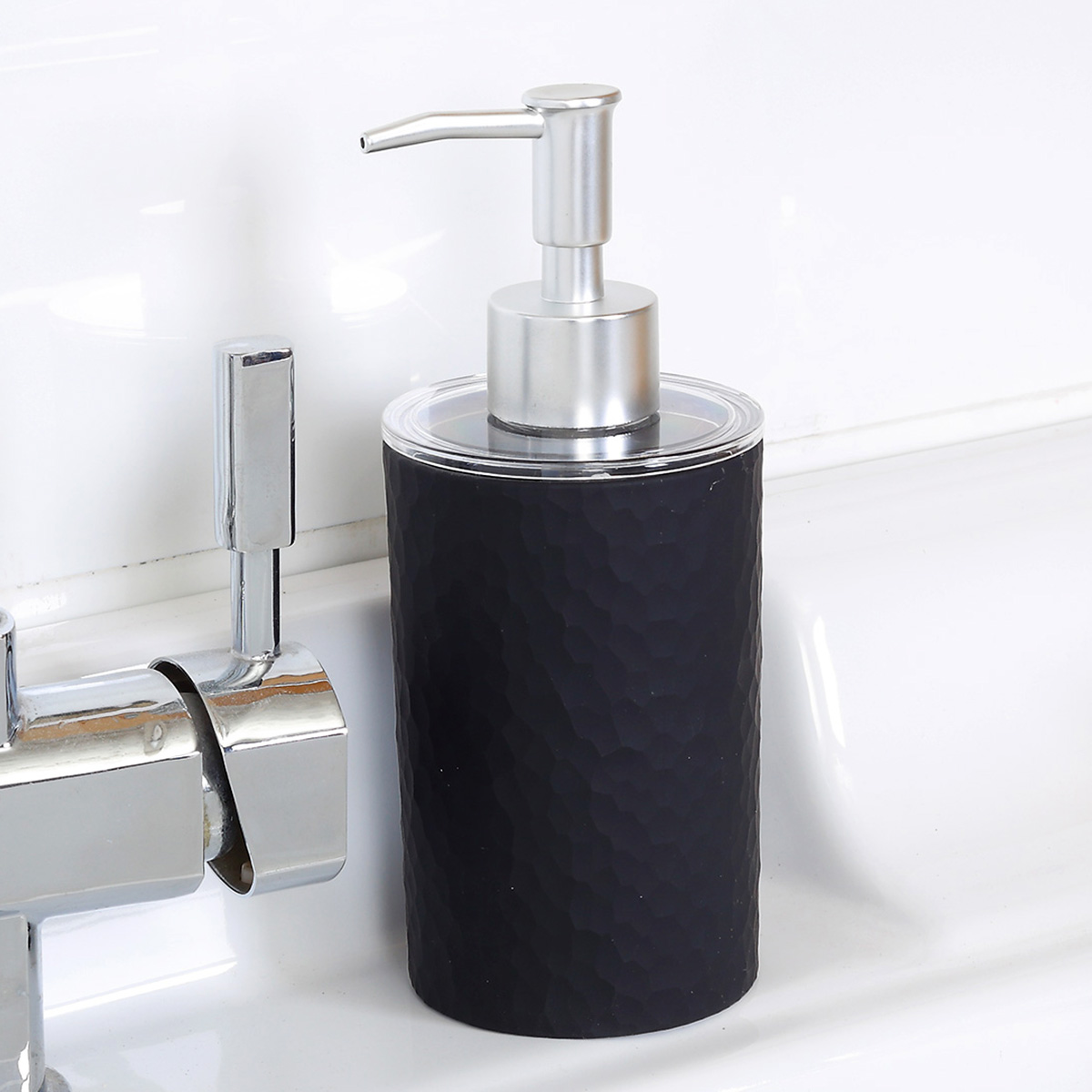 Dispensador de jabón líquido para uso en el hogar clásico, baño, inodoro, cocina, botella dispensadora de jabón de plástico con bomba