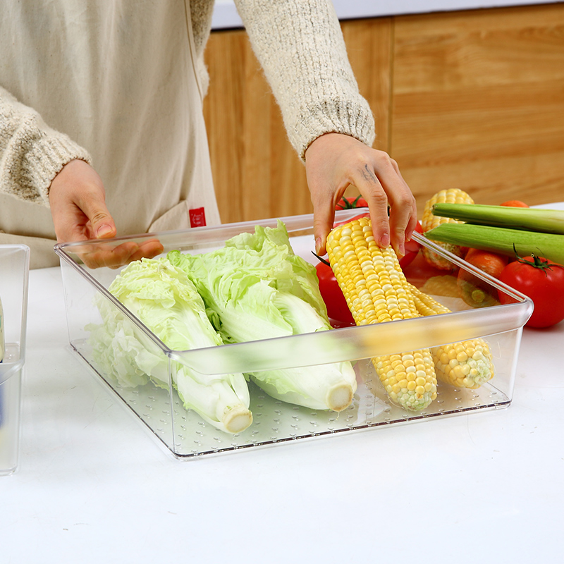 Organizador plástico del almacenamiento de la fruta de la comida del refrigerador de la cocina