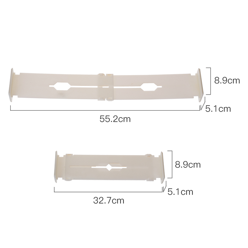 Juego de 2 separadores de cajón de lamas flexibles regulables de plástico