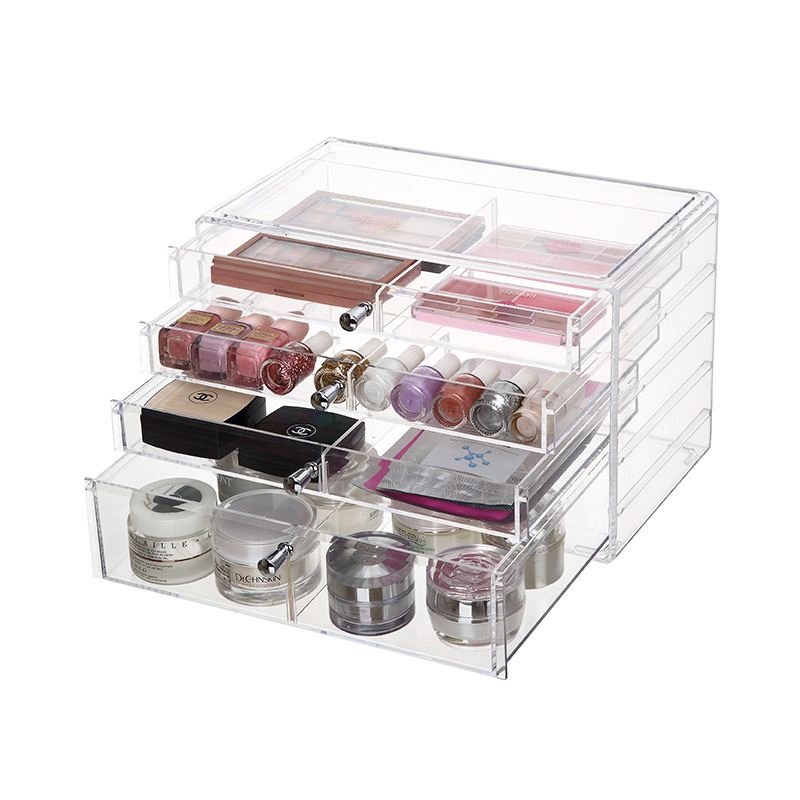 Caja organizadora de maquillaje de joyería de dormitorio grande de plástico al por mayor de proveedor superior