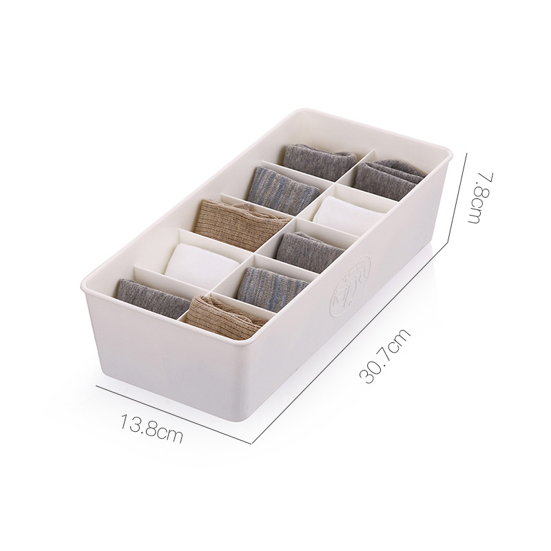 Caja de almacenamiento de armario organizador de plástico de 10 compartimentos